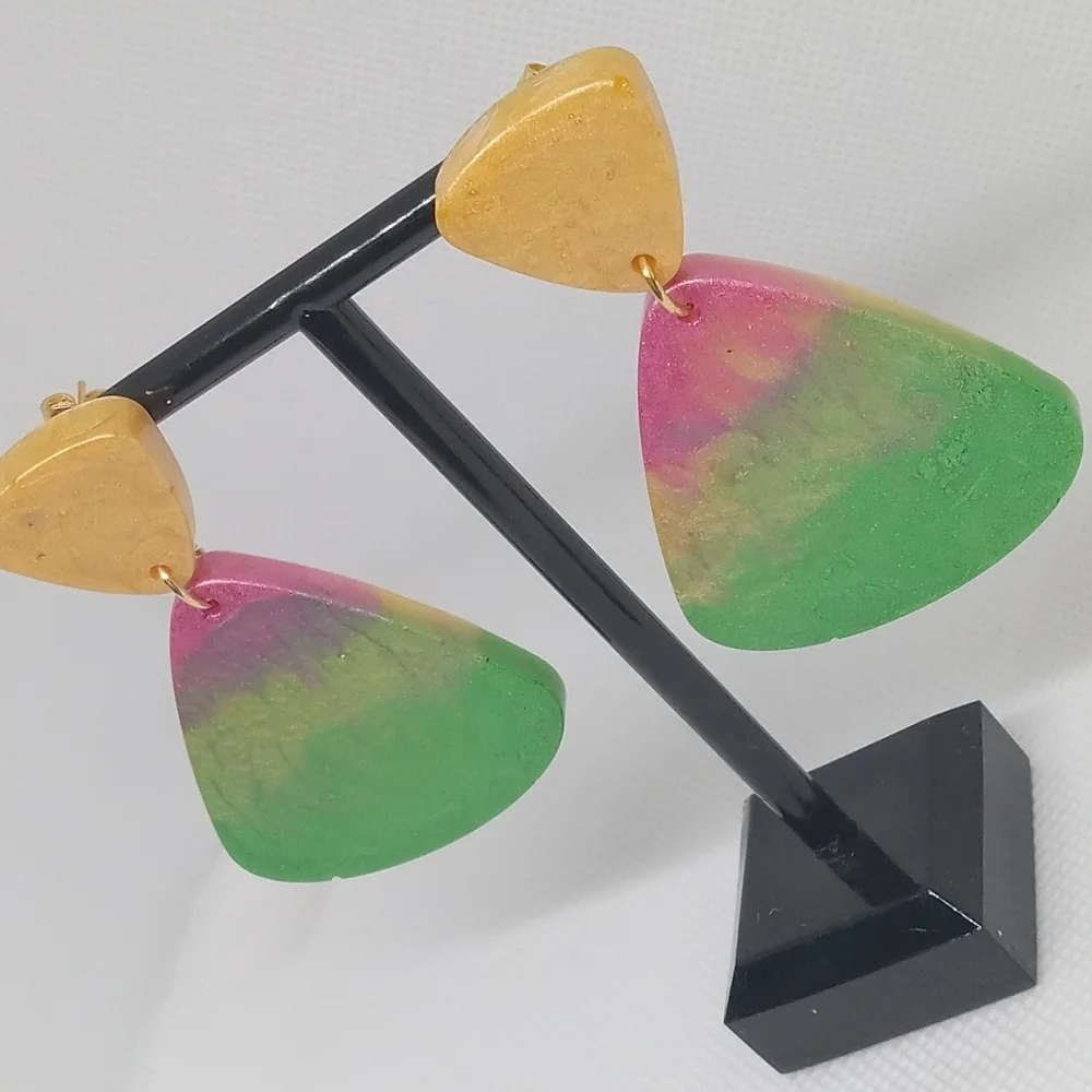 Hand Crafted vibrant earrings
